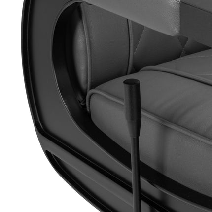 Kirpėjo kėdė Hair System BM88066B pilka su juodu rėmu