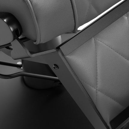 Kirpėjo kėdė Hair System BM88066B pilka su juodu rėmu