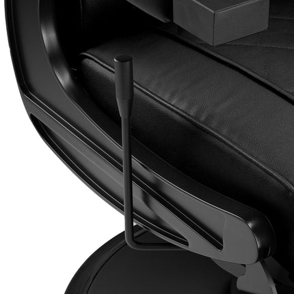 Kirpėjo kėdė Hair System BM88066B juoda su juodu rėmu