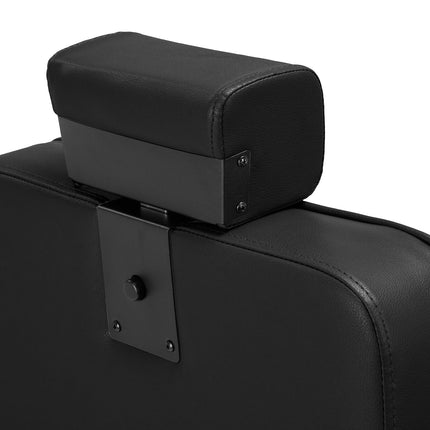 Kirpėjo kėdė Hair System BM88066B juoda su juodu rėmu