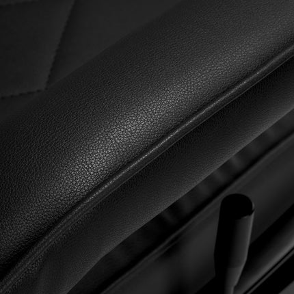 Kirpėjo kėdė Hair System BM88066B juoda su juodu rėmu