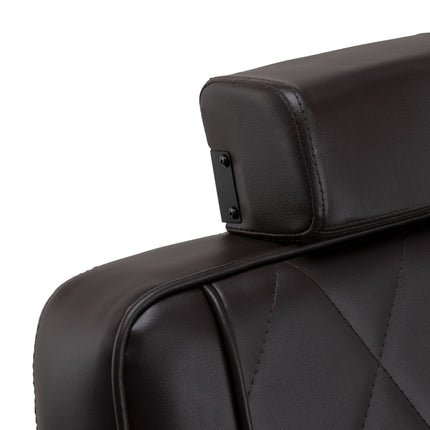 Kirpėjo kėdė Hair System BM88066B ruda su juodu rėmu