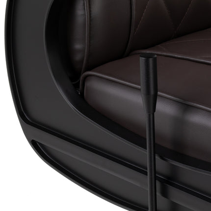 Kirpėjo kėdė Hair System BM88066B ruda su juodu rėmu