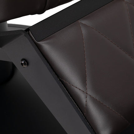 Kirpėjo kėdė Hair System BM88066B ruda su juodu rėmu