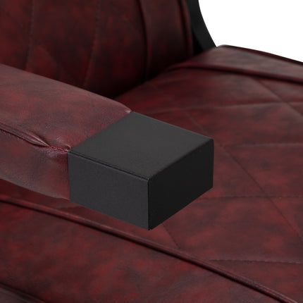 Kirpėjo kėdė Hair System BM88066B bordo spalvos su juodu rėmu