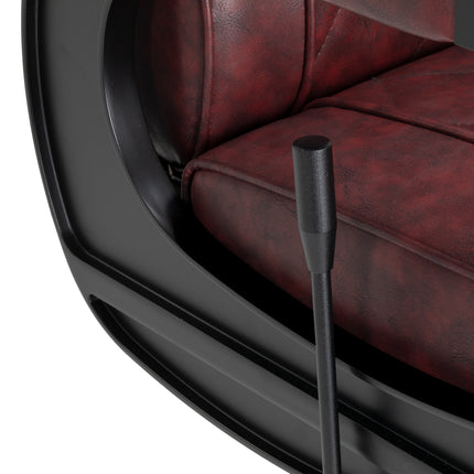 Kirpėjo kėdė Hair System BM88066B bordo spalvos su juodu rėmu