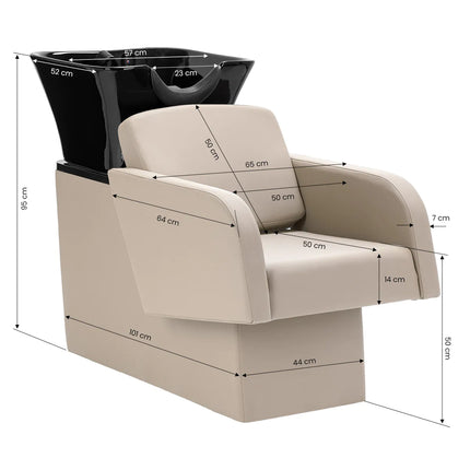 Парикмахерская мойка GABBIANO MODENA, черная.