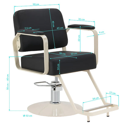 Hairdressing chair Omega Aurora black