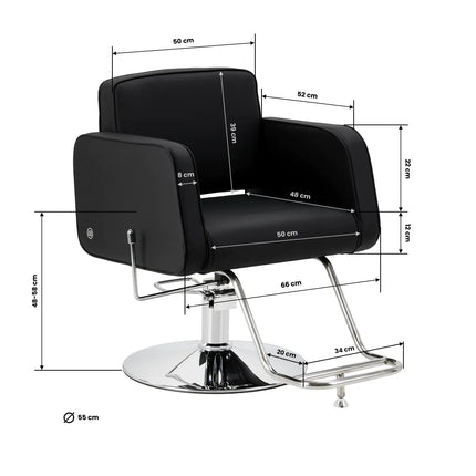 Hairdressing chair Omega Andromeda black
