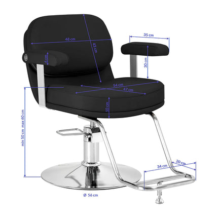 Hairdressing chair Omega Astra black