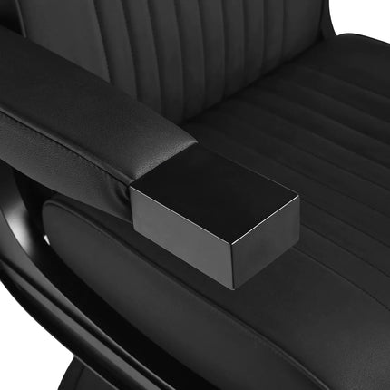 GABBIANO barberio kėdė VISIONERIO, juoda su juodu rėmu