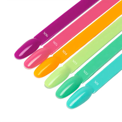 Hibridinis nagų lakas sorbet atspalviu – OCHO NAILS S02 profesionali formulė pedikiūrui ir manikiūrui