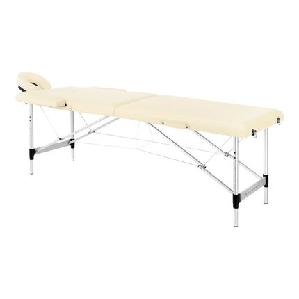 Balance stół składany do masażu aluminiowy 2 segmentowe cream