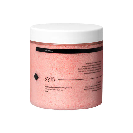 SYIS Pink Balance rožinė pėdų vonelės druska su magniu, 600g