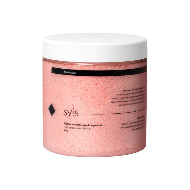 SYIS Pink Balance rožinė pėdų vonelės druska su magniu, 600g
