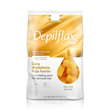 DEPILFLAX 100 elastinis depiliacinis vaškas Oro 5AB, 1000 g