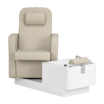 Kosmetologinis SPA pedikiūro krėslas SILLON ELYSIA, kreminis