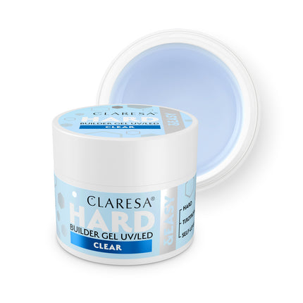 CLARESA HARD&EASY statybinis nagų gelis 45g manikiūro meistrams nagų priauginimui ir sutvirtinimui