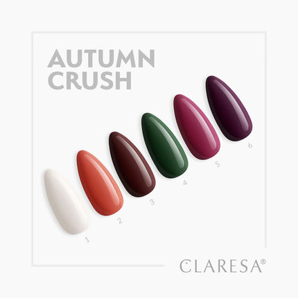 Hibridinis nagų lakas CLARESA AUTUMN CRUSH 2 manikiūro meistrams – greitas kietėjimas, stabili spalva