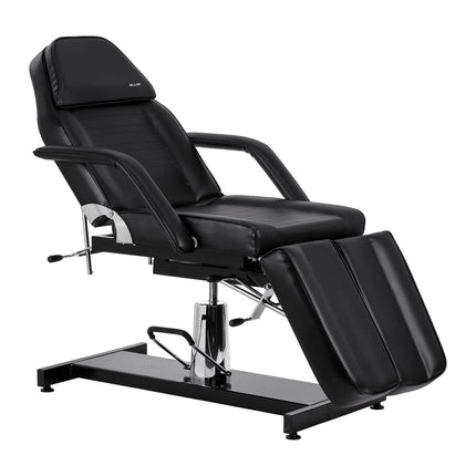Hidraulinis kosmetologinis pedikiūro fotelis SILLON 210 su supimo mechanizmu ir dalinama pakoja, juodas
