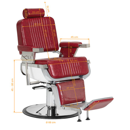 Fotel barberski Gabianno Royal X czerwony