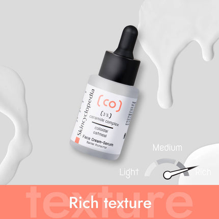 Skincyclopedia drėkinamasis veido kremas-serumas su keramidu 3%