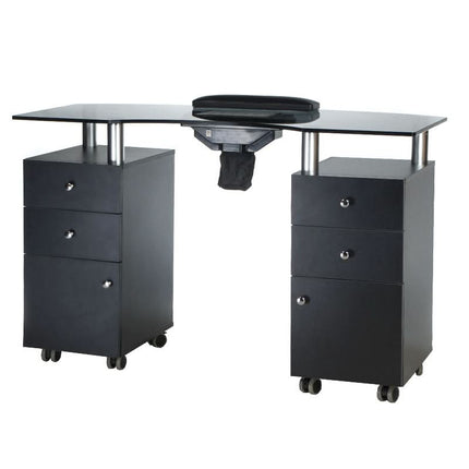 Manikiūro stalas BD-3453+O su anga ištraukėjui, juodas