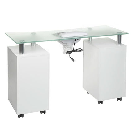 Manikiūro stalas su anga ištraukėjui BD-3425-1+O, baltas