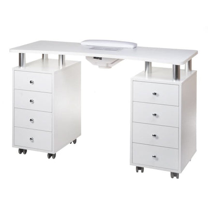 Manikiūro stalas su anga dulkių ištraukėjui BD-3425+O, baltas
