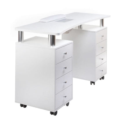 Manikiūro stalas su anga dulkių ištraukėjui BD-3425+O, baltas