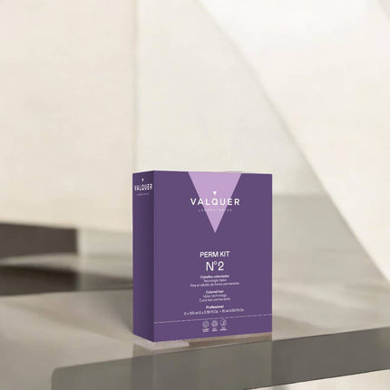 VALQUER plaukų cheminio garbanojimo rinkinys Nr. 2, skirtas dažytiems plaukams – 100+100+10 ml