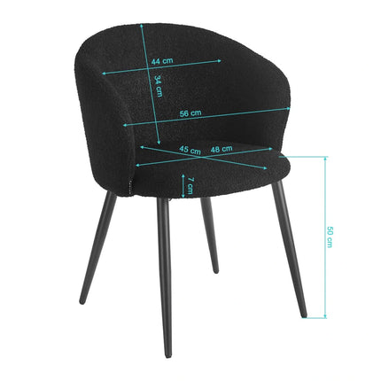 4RICO kėdė Asola, juoda – nuotrauka 8