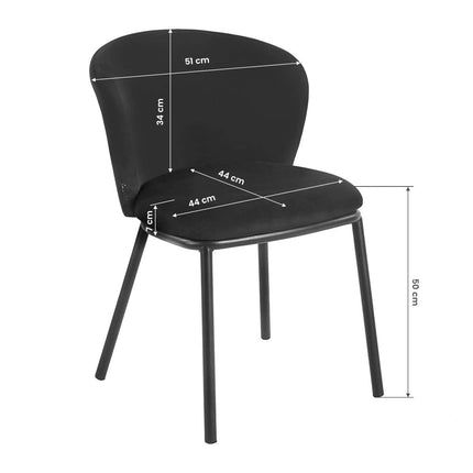 4RICO kėdė Linea, juoda – nuotrauka 8