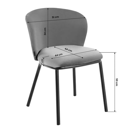 4RICO kėdė Linea, pilka – nuotrauka 8