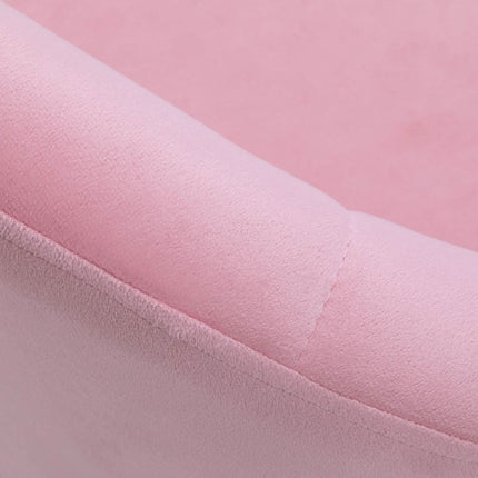 4Rico kliento kėdė QS-BL12B, rožinis aksomas, juodas pagrindas - Beauty Kit