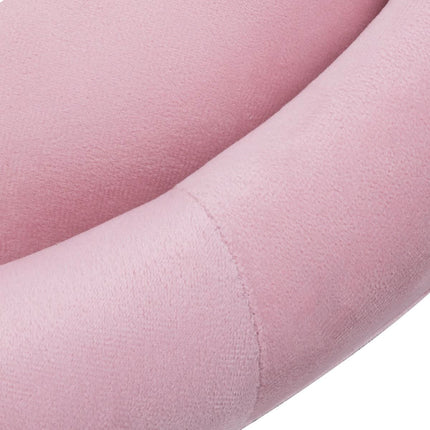 4Rico kliento kėdė QS-BL12B, rožinis aksomas, juodas pagrindas - Beauty Kit