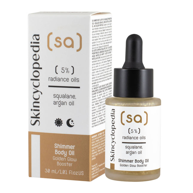 Skincyclopedia blizgesio suteikiantis kūno aliejus su spindesį skatinančiais aliejais, 30ml