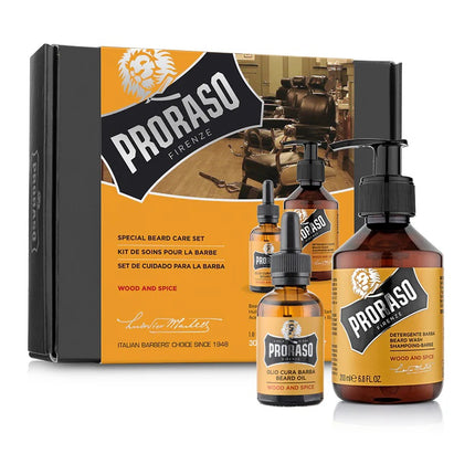 Proraso Wood & Spice Duo Beard Care Barzdos priežiūros rinkinys