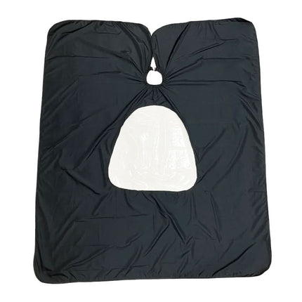 Kirpyklos apsiaustas klientui su skaidriu langeliu CLIENT