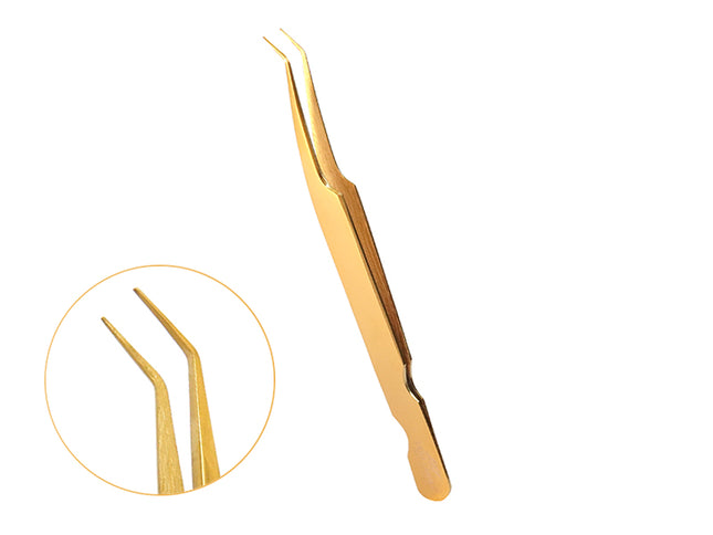 LENA LASHES Professional 45° lenktas pincetas 012