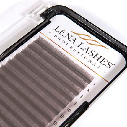 LENA LASHES Professional Volume C 0.07 MIX blakstienos, rudos