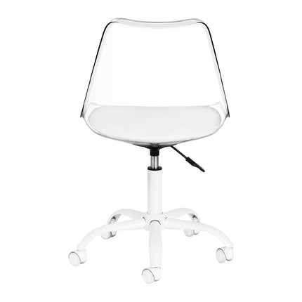 Profesionali meistro kėdė GHOST salonui – ACTIVESHOP baldai su minimalistiniu skaidriu dizainu