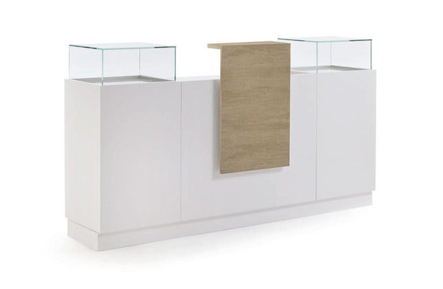 Registratūros stalas Light Desk, ruda spalva