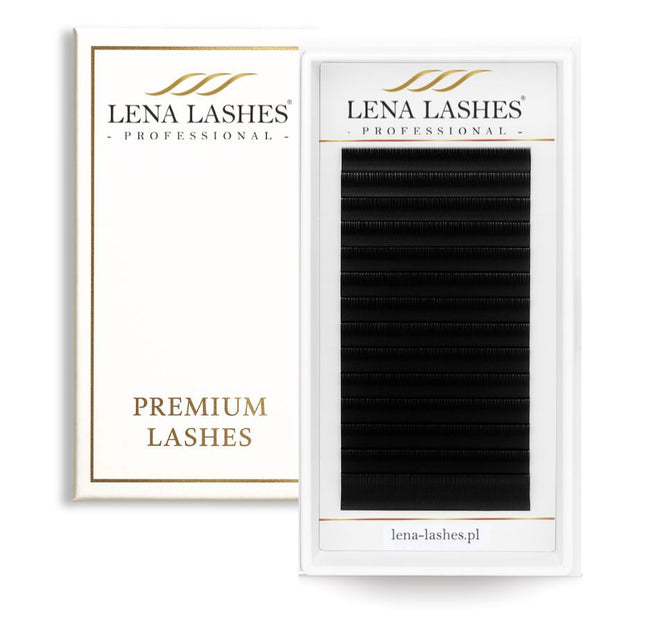 Lena Lashes professional Premium volume CC 0.07 MIX juodos blakstienos