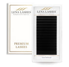 Lena Lashes professional PREMIUM Volume C 0.10 MIX juodos blakstienos