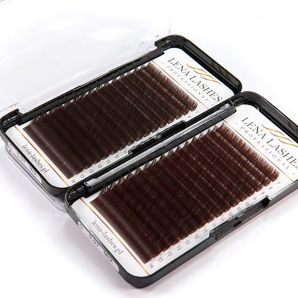 Lena Lashes Professional Volume CC 0.07 MIX Dark Brown blakstienos