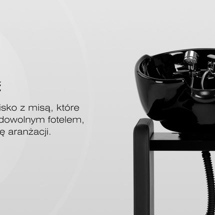 Парикмахерская мойка OMEGA Nautica, чёрная