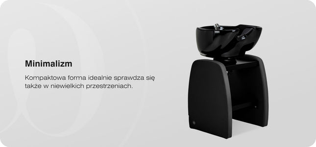 Kirpyklos plautuvė Omega Aqualina, juoda