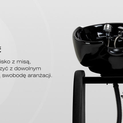 Раковина парикмахерская Omega Aqualina, чёрная