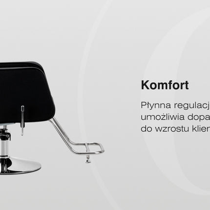 Kirpyklos kėdė hidraulinė OMEGA Andromeda, juoda